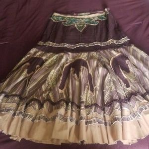 Flare skirt with sequins